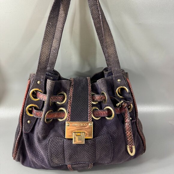 Jimmy Choo Handbags - Authentic Vintage Jmmy Choo Ramona Embossed Snake Skin Purse